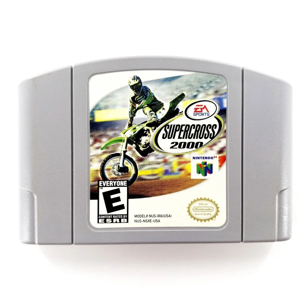 Supercross 2000 (Nintendo 64, 1999) Authentic Complete w/ Box & Manual Tested